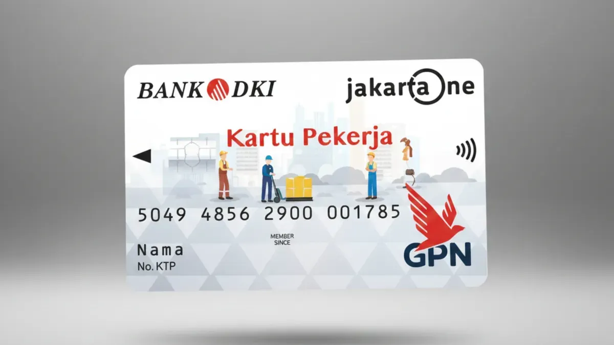 Ilustrasi Kartu Pekerja Jakarta (Sumber: Gemini AI)