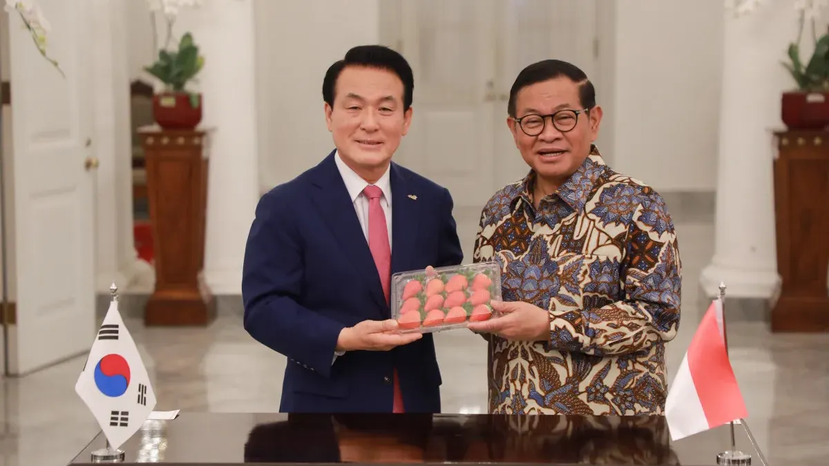 Pemprov DKI Jakarta bekerja sama dengan Kota Nonsan, Korea Selatan, akan menyelenggarakan Nonsan Strawberry Festival di Jakarta pada Februari 2026. (Sumber: beritajakarta.id | Foto: beritajakarta.id)