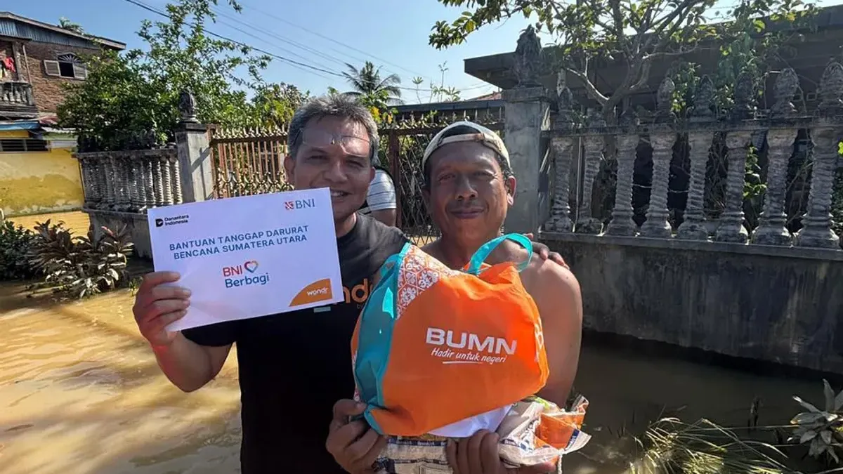 BNI memperluas bantuan tanggap darurat bagi masyarakat dan pegawai terdampak bencana di Sumatera melalui distribusi logistik dan monitoring lapangan bersama Keluarga Besar BUMN.