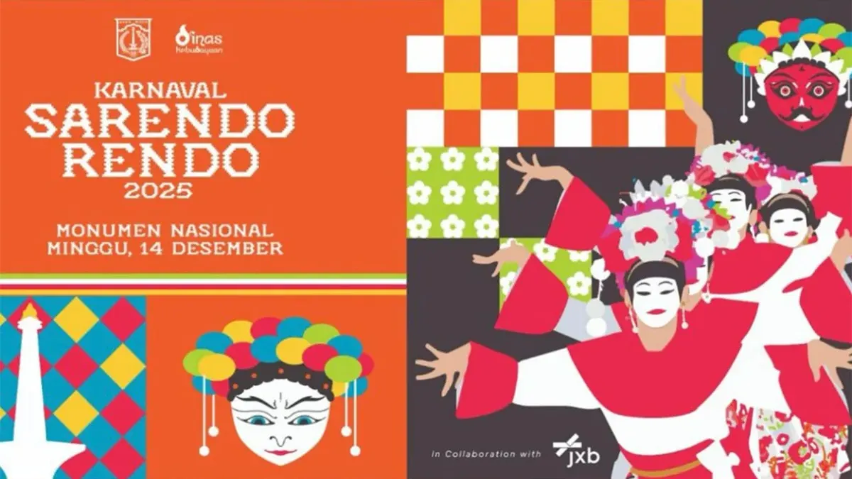 Pesta pertunjukan seni budaya Betawi bertajuk ‘Karnaval Sarendo Rendo 2025’ di kawasan Monas, Jakarta Pusat. (Sumber: beritajakarta.id | Foto: beritajakarta.id)