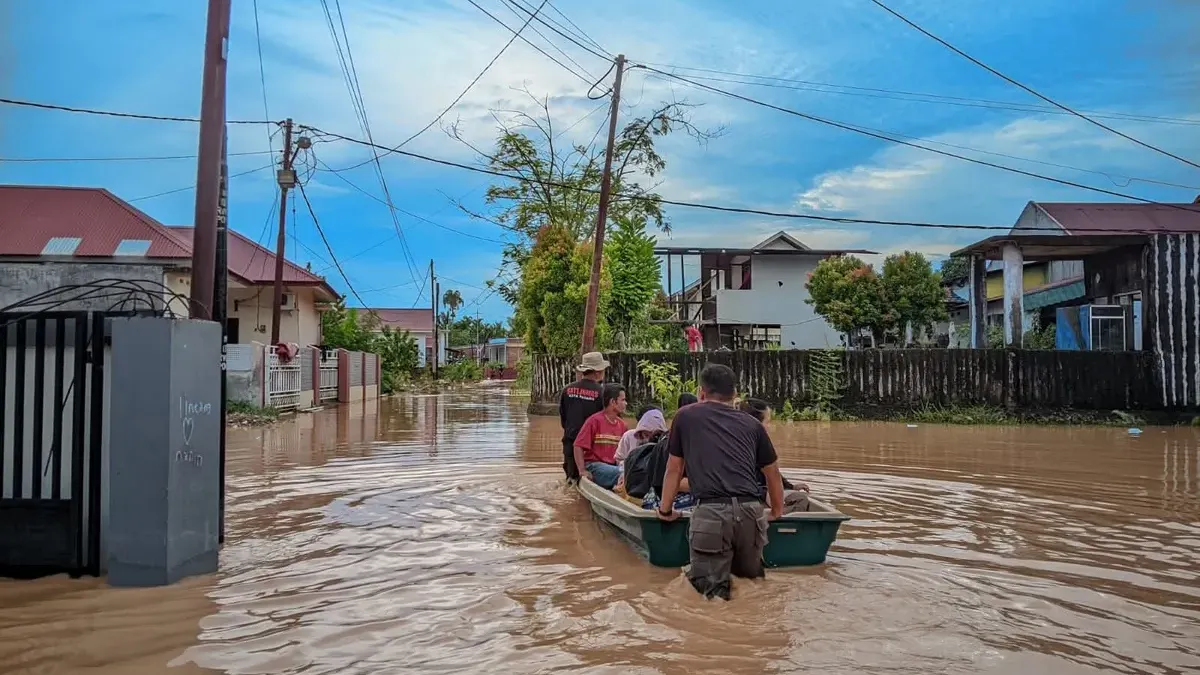 Kondisi Banjir di Padang, Sumatera Barat. (Sumber: padang.go.id)