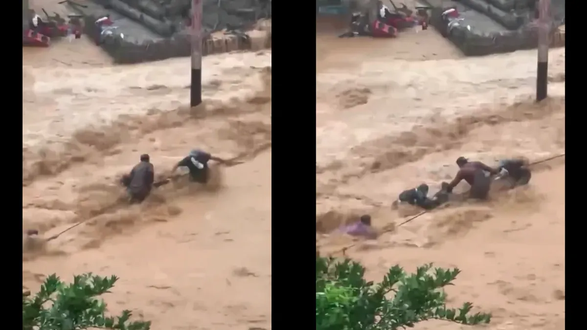 Peristiwa banjir yang kembali menerjang wilayah Batu Busuak, Padang City, West Sumatra, Indonesia pada Minggu, 14 Desember 2025. (Sumber: TL x@WeatherMonitors | Foto: TL x@WeatherMonitors)