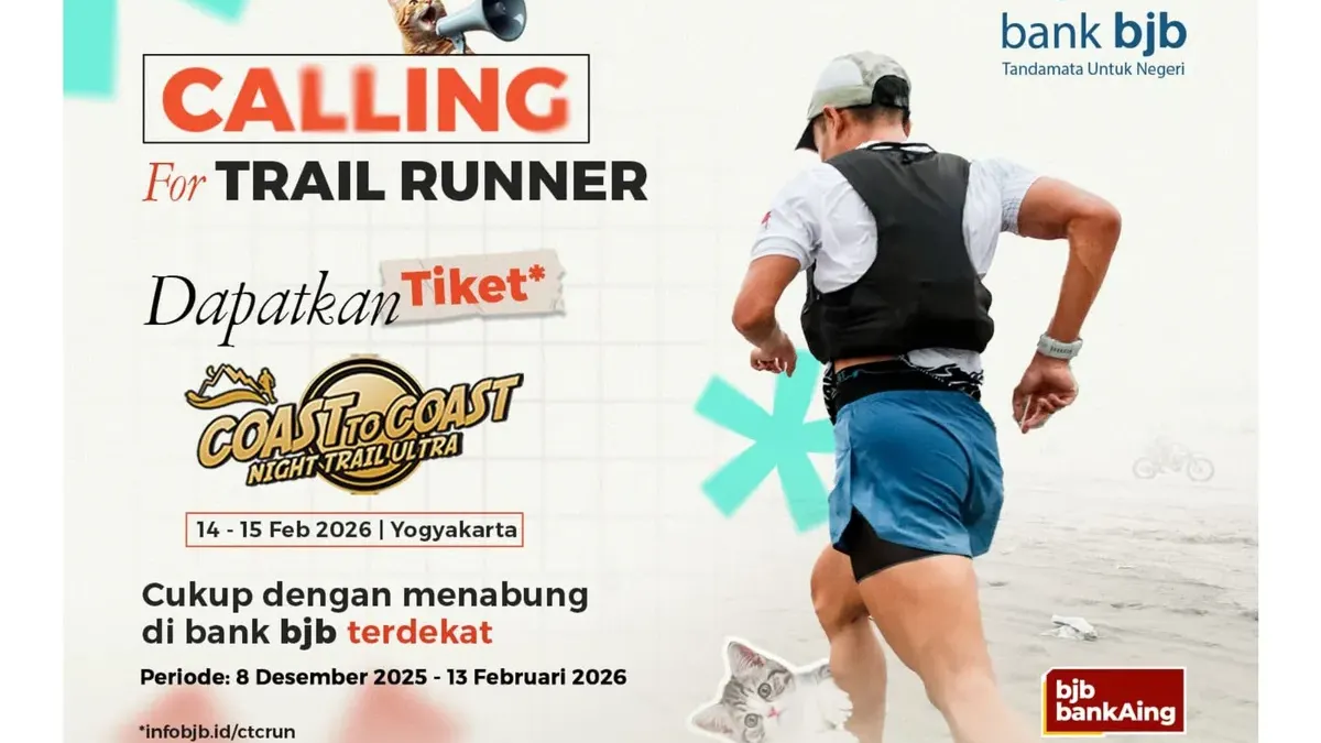 Tiket Coast to Coast Night Trail Ultra Gratis untuk Nasabah bank bjb, Simak Syaratnya!