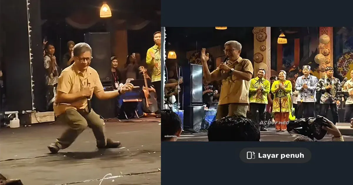Viral Aksi Rocky Gerung Joget (Sumber: Kolase TikTok)
