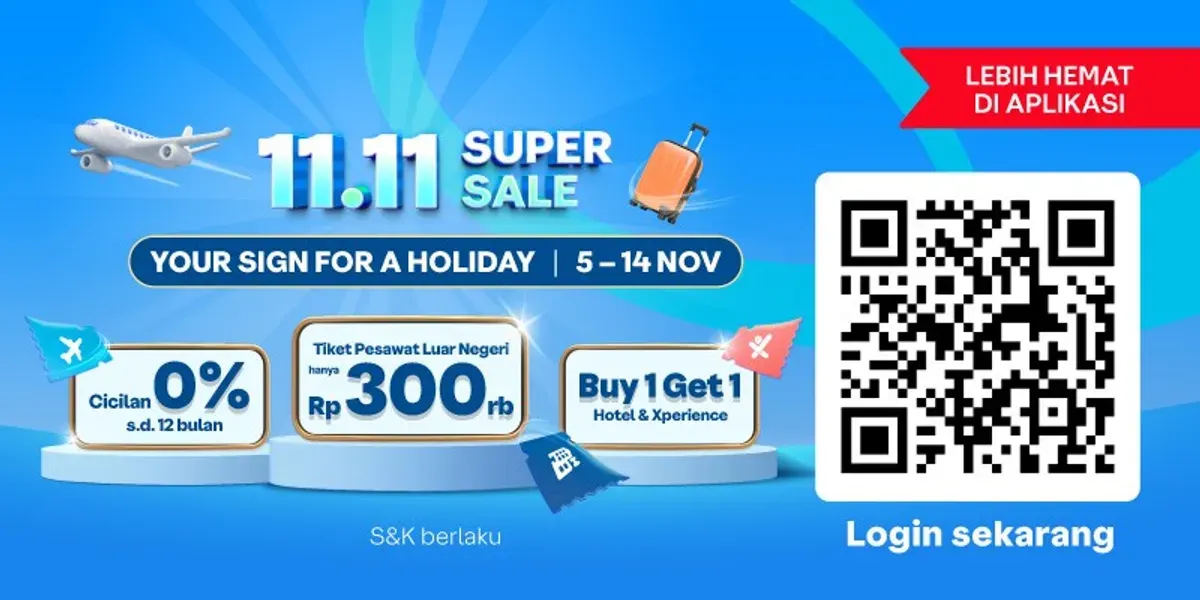 Nikmati kemudahan mencari tiket pesawat Jakarta–Manado lewat Traveloka. Dapatkan harga terbaik dan promo 11.11 hingga 14 November 2025 untuk perjalanan hemat dan menyenangkan.