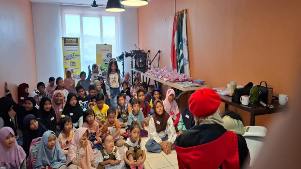 Suasana penuh tawa dan semangat anak-anak mewarnai acara “Pekan Ceria” yang digelar di Ruang Kita, Rukan Pesona View Depok. (Dok PINTU)