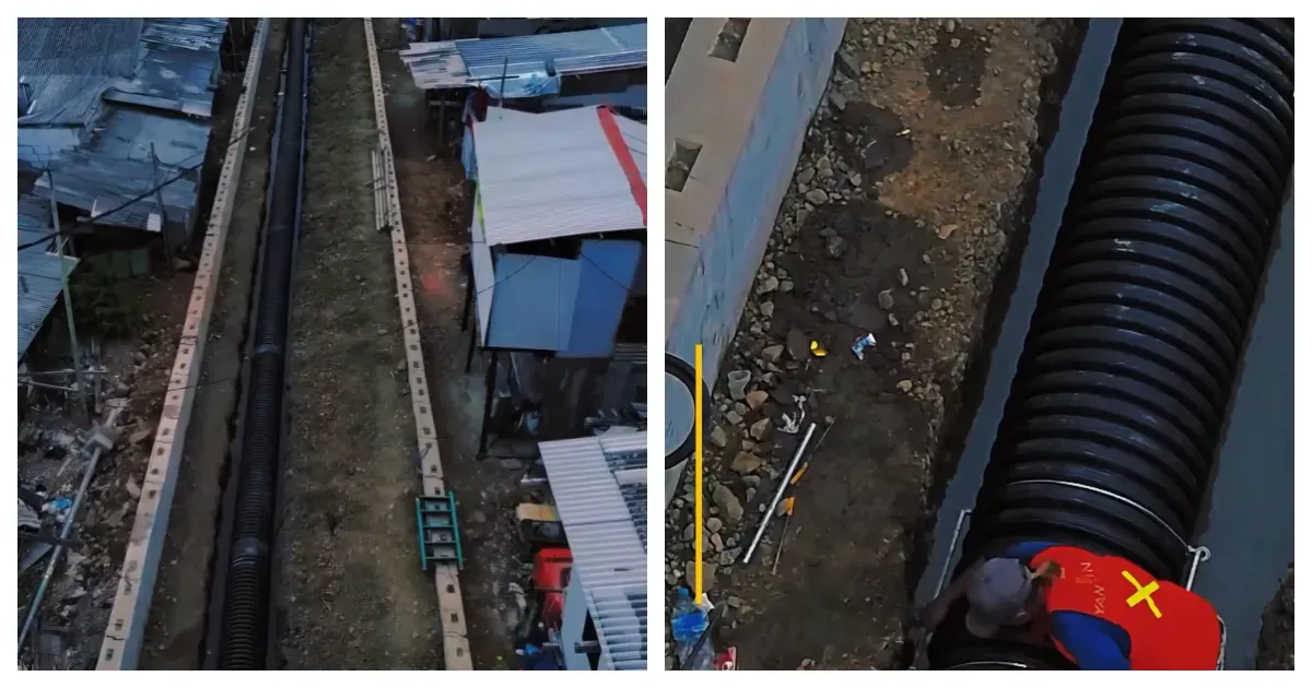 Progres Pembangunan Tanggul Mitigasi Muara Angke (Sumber: Instagram @dinas_sda)