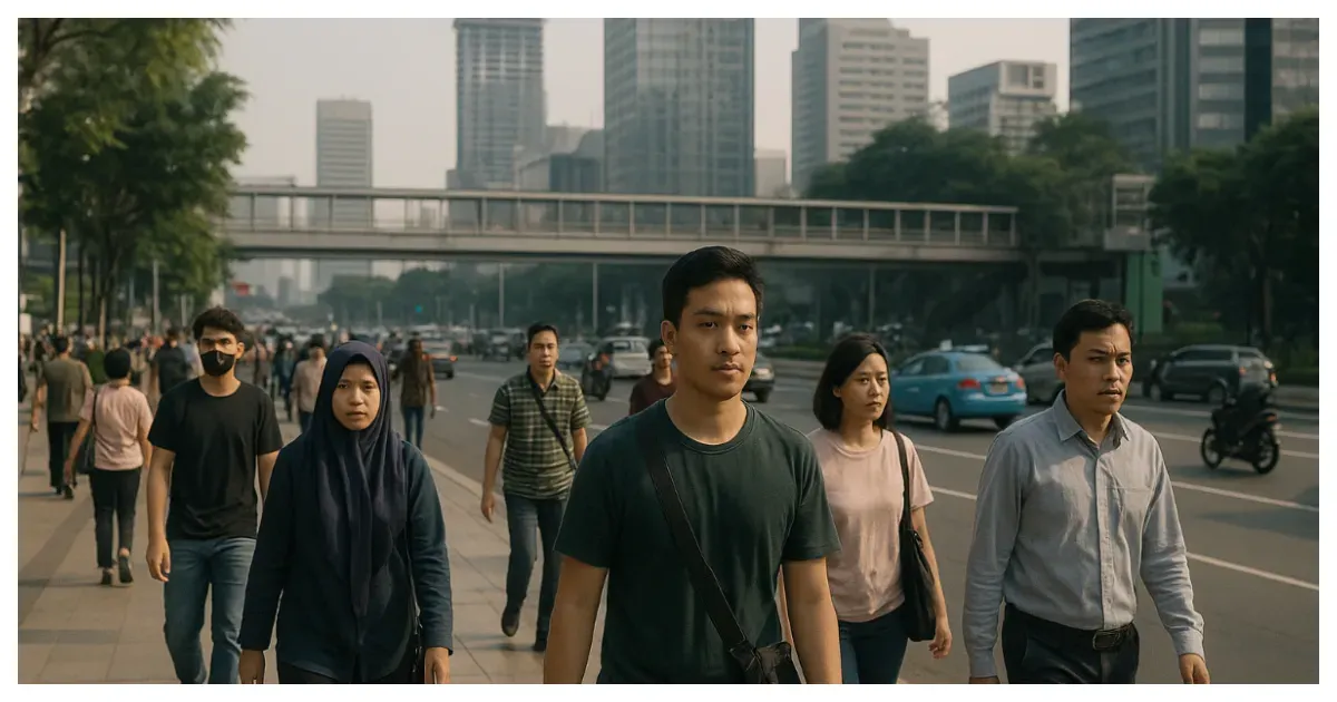 Ilustrasi. Aktivitas Penduduk di Jakarta (Sumber: Generative AI)