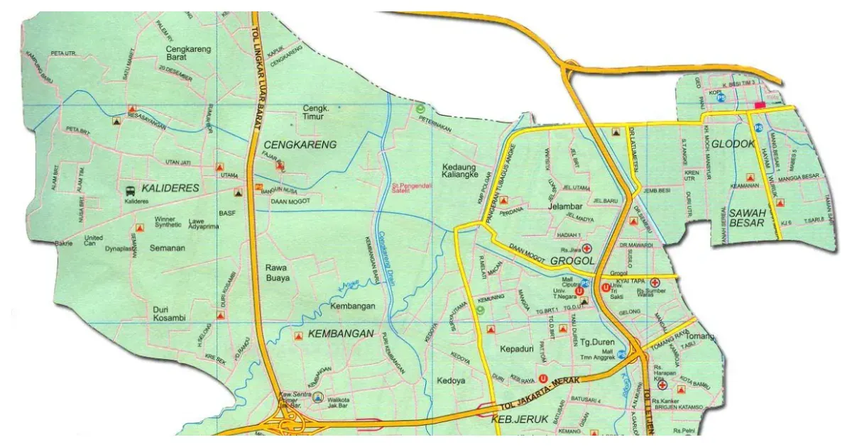 Peta Wilayah Jakarta Barat (Sumber: id.maps-jakarta.com)