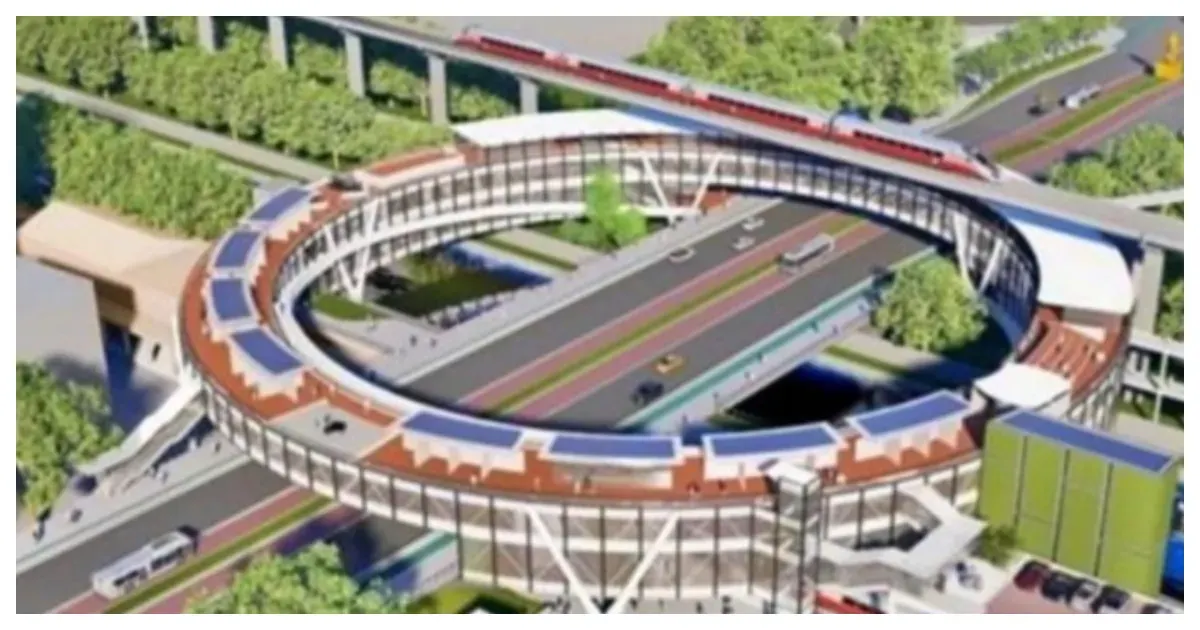 Ikon Baru Jakarta Jembatan 'Cincin Donat' di Dukuh Atas (Sumber: Instagram @jktcreativemedia)