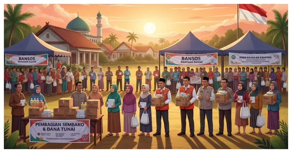 Ilustrasi. Program Stimulus Ekonomi: Bantuan Sosial (Sumber: Generative AI)