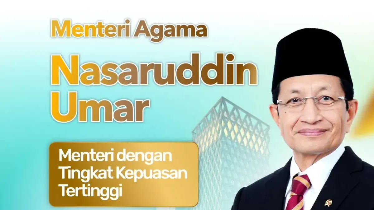 Menteri Agama Nasaruddin Umar Dapat Penghargaan Publik Tertinggi Versi Poltracking