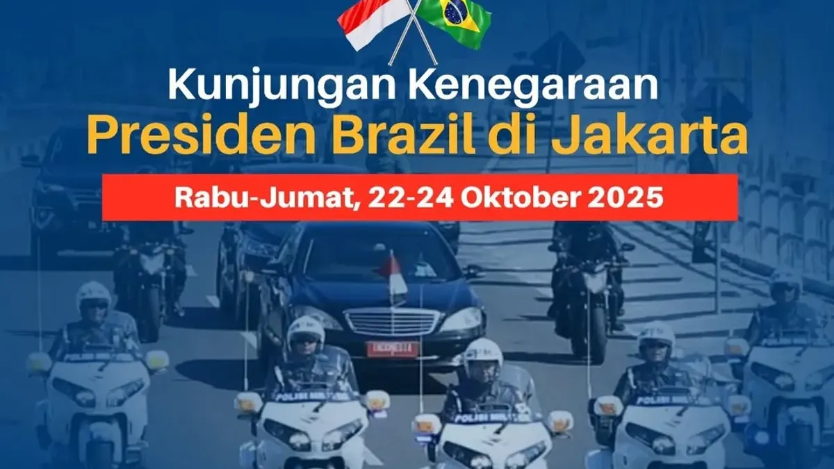 Rekayasa lalu lintas jalur yang ditutup akibat kedatangan pimpinan negara Afrika Selatan dan Brasil. (Sumber: Instagram @tmcpoldametro | Foto: Instagram @tmcpoldametro)