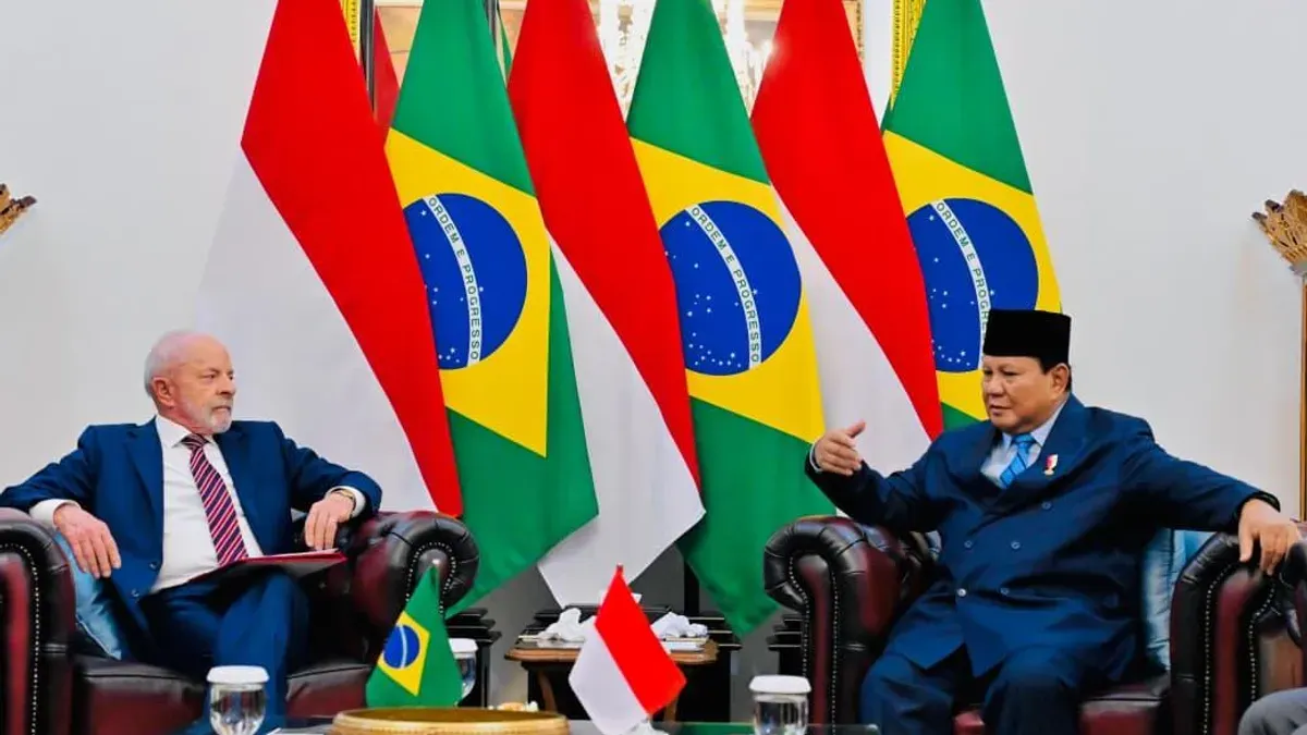 Pertemuan Prabowo dan Presiden Brasil Luiz Inácio Lula da Silva pada Kamis, 23 Oktober 2025 (Sumber: setneg.go.id | Foto: setneg.go.id)