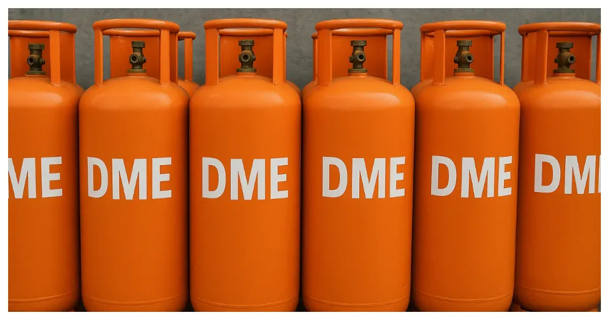 Ilustrasi. Gas DME (Sumber: Generative AI)