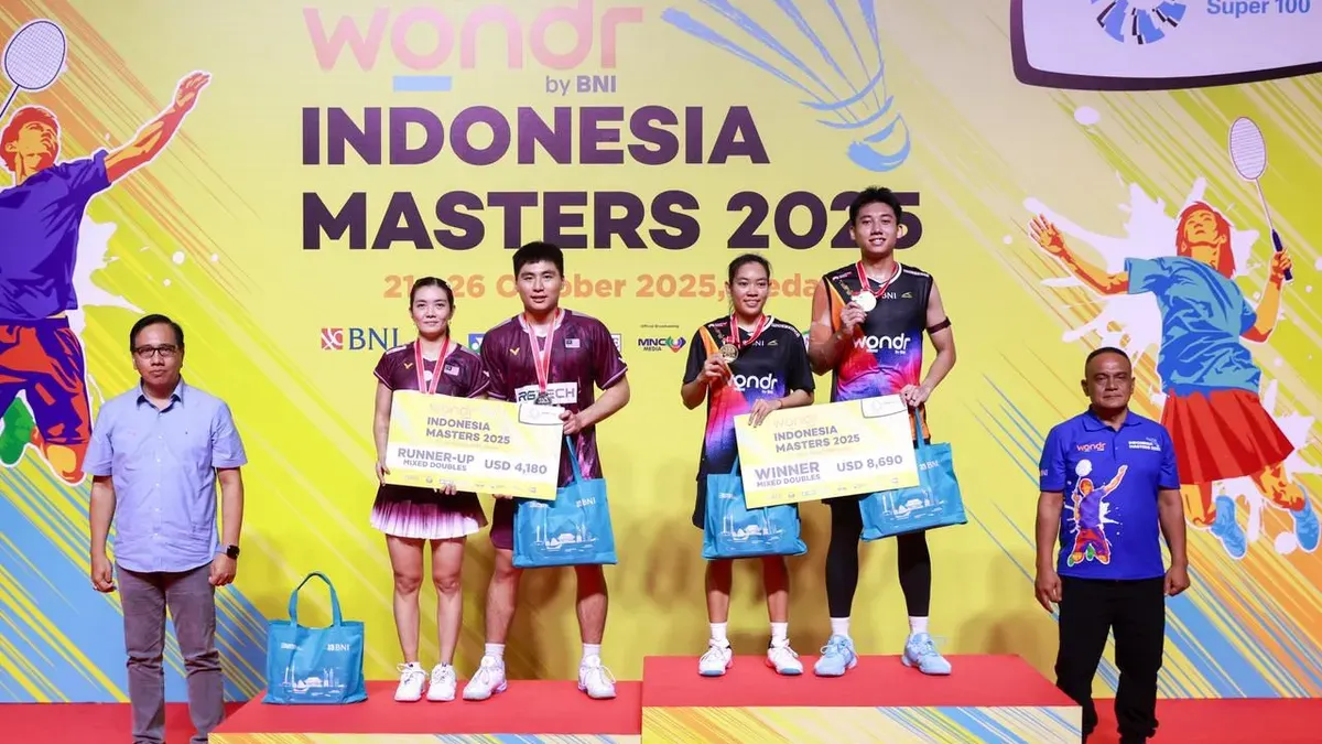 Indonesia sapu empat gelar di wondr by BNI Indonesia Masters 2025, bukti nyata komitmen BNI dukung atlet muda.