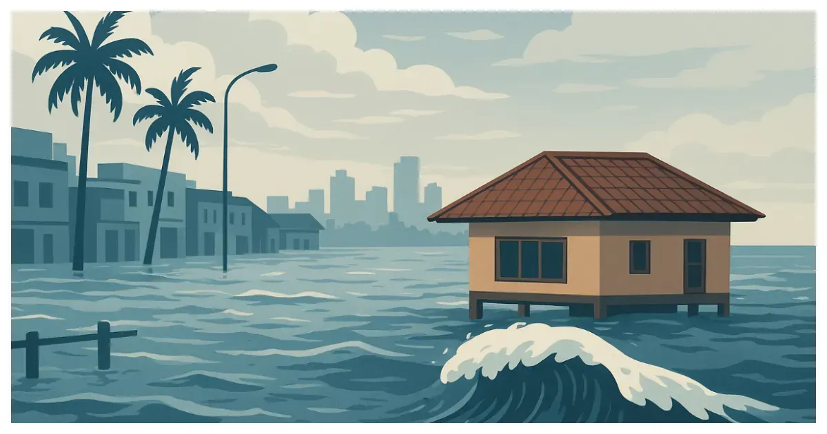 Ilustrasi. Banjir Rob (Sumber: Generative AI)