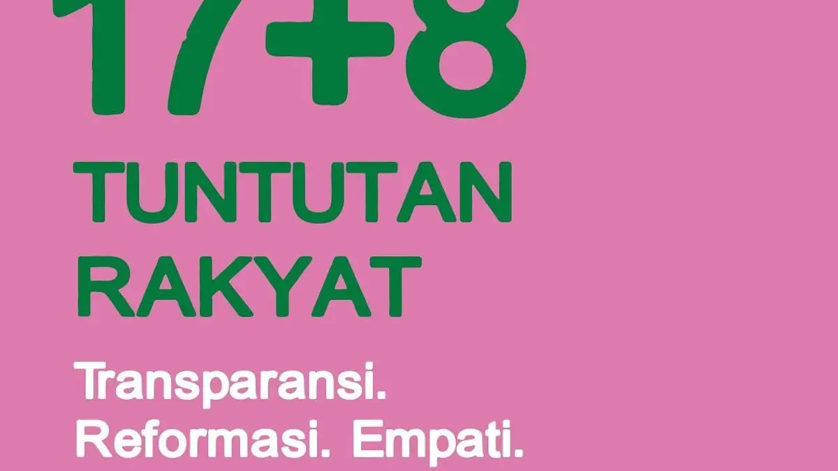 Isi tuntutan 17+8 yang ramai beredai di media sosial (Sumber: Instagram @bijakmemantau.id | Foto: Instagram @bijakmemantau.id)