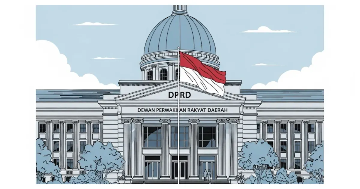 Ilustrasi. Gedung DPRD (Sumber: Generative AI)