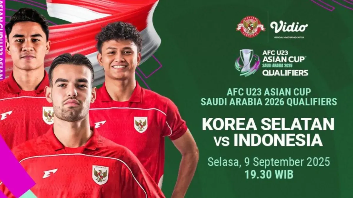 Indonesia VS Korea Selatan Malam Ini Jam 19.30 WIB (Sumber: vidio.com)
