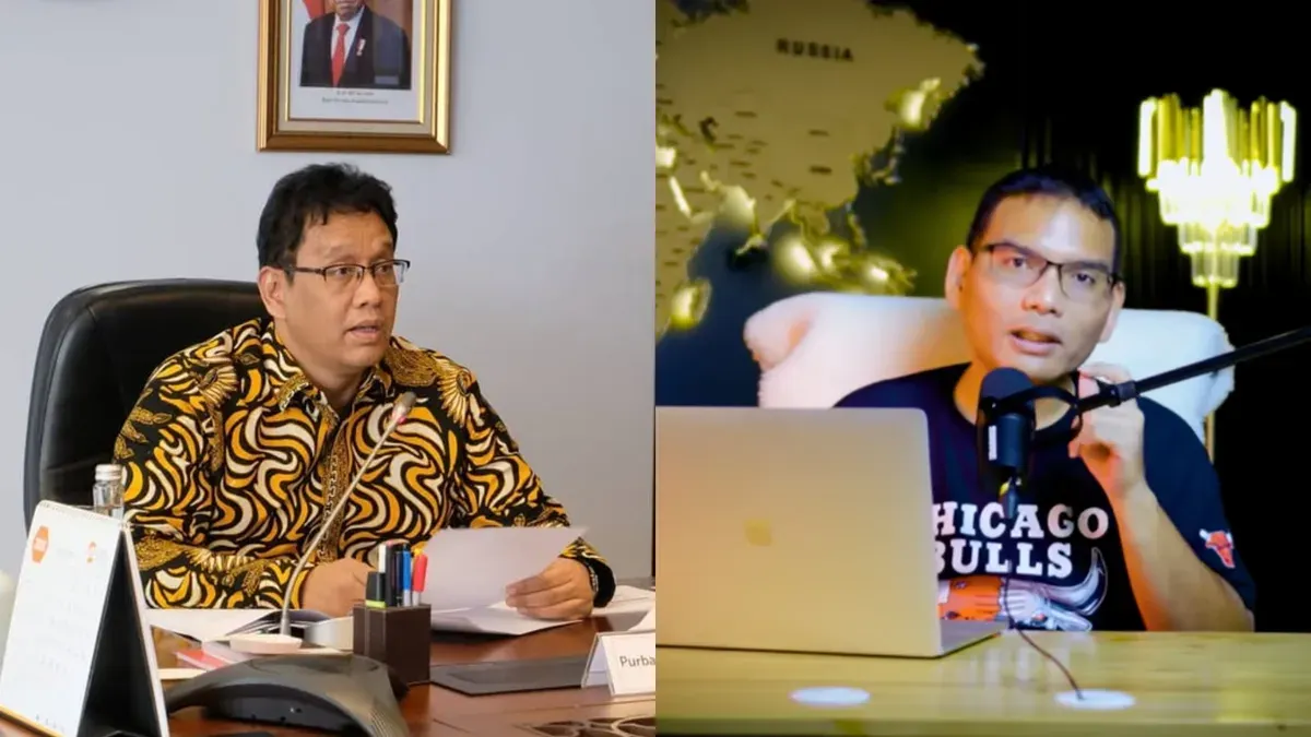 Bennix Sebut Purbaya Yudhi Sadewa Salah Satu Pejabat yang Cukup Waras dan Tidak Gila. (Sumber: Instagram.com/@yudhisadewa, youtube.com/@Bennix)