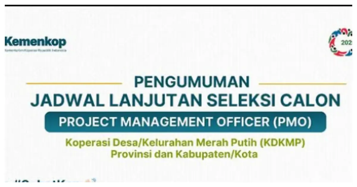 Jadwal Seleksi Lanjutan Calon PMO Kemenkop (Sumber: Instagram @kemenkop)