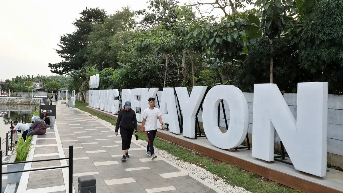 Embung Pekayon, Rekomendasi Tempat Jogging di Jakarta Timur. (Sumber: beritajakarta.id)