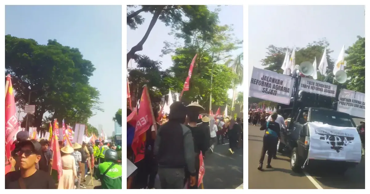 UPDATE Situasi Aksi Unjuk Rasa Hari Tani Nasional (Sumber: TikTok @muhammadazri759)