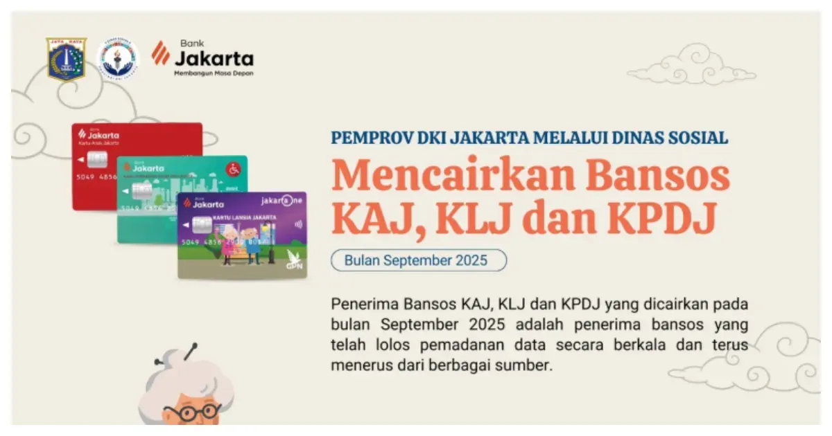 Bansos KAJ, KLJ dan KPDJ Resmi Dicairkan Hari Ini (Sumber: Instagram @dinsosdkijakarta)