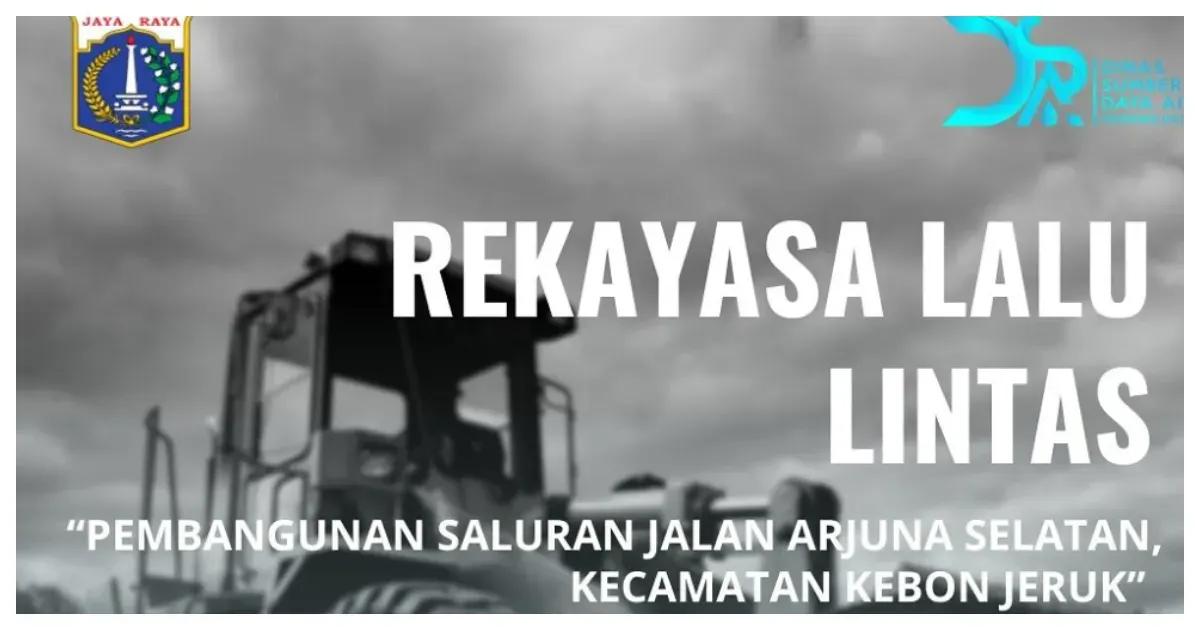 Info Rekayasa Lalu Lintas Pembangunan Saluran Jalan Arjuna Selatan 1-5 Oktober 2025 (Sumber: Instagram @sudinsdabarat)