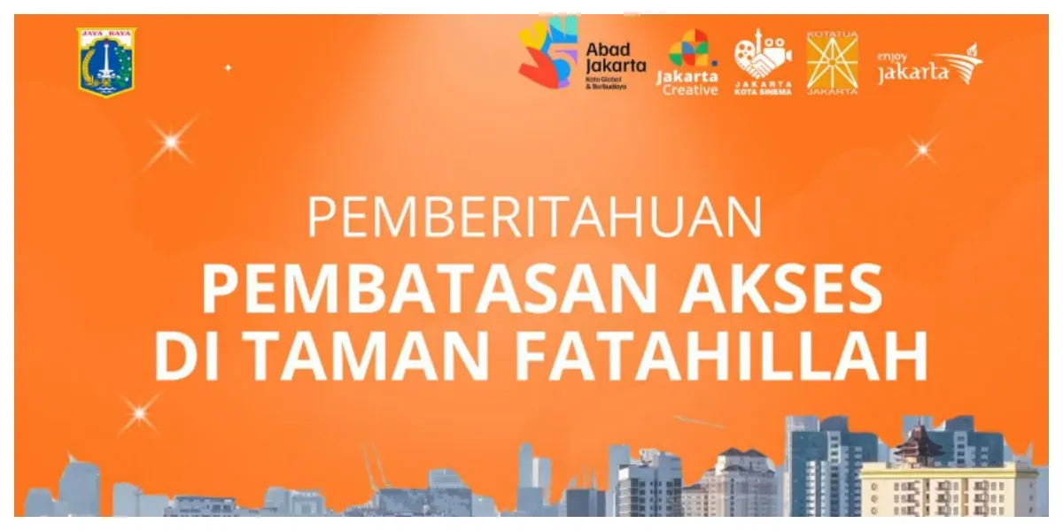 Pembatasan Akses di Taman Fatahillah (Sumber: Instagram @kotatua.jkt)