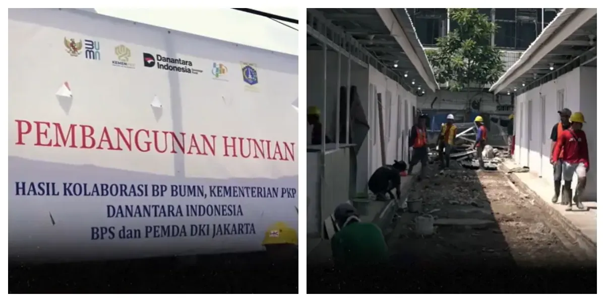 Hunian Sementara (Huntara) untuk Warga Bantaran Rel di Senen. (Sumber: TikTok @bakom.ri)