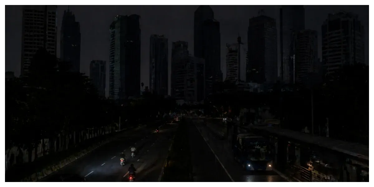 Ilustrasi. Pemadaman Lampu di Jakarta (Sumber: Generative AI)