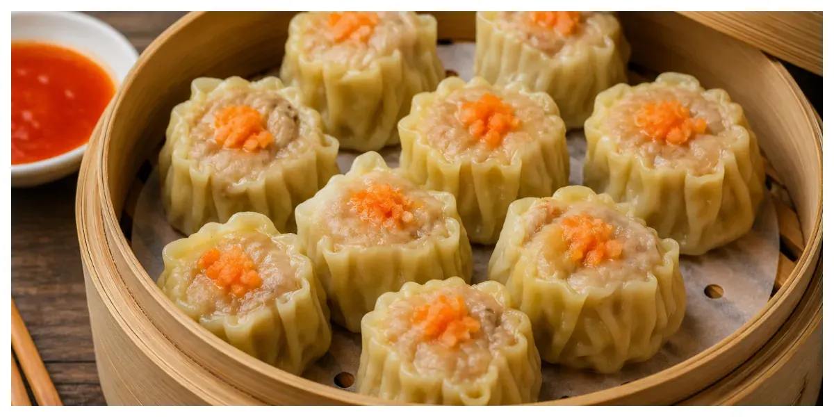 Ilustrasi. Siomai (Sumber: Generative AI)