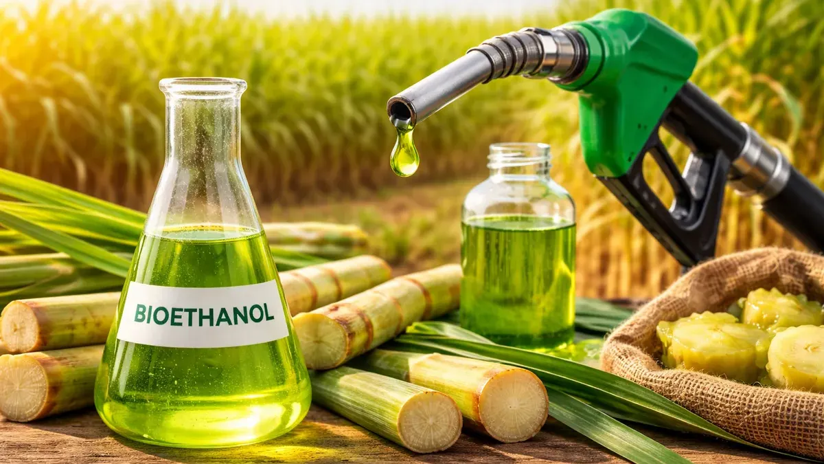 Bioetanol dari Tebu. (Sumber: Chat GPT)