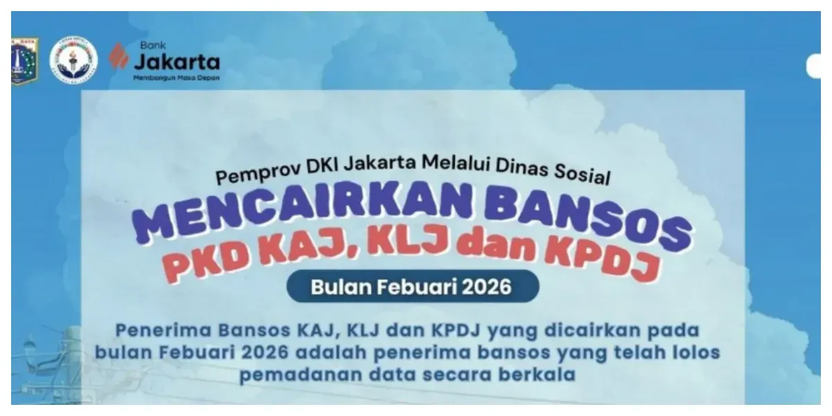 Bansos KAJ, KLJ, KPDJ Tahap Februari 2026 Resmi Cair (Sumber: Instagram @dinsosdkijakarta)
