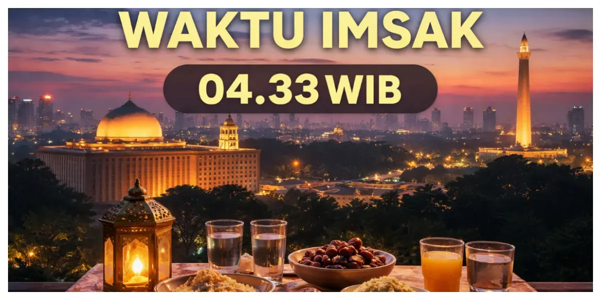 Ilustrasi. Waktu Imsak DKI Jakarta, Minggu (1/3). (Sumber: Generative AI)