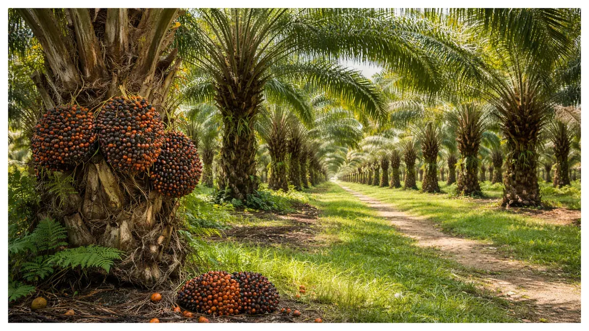 Ilustrasi. Kelapa Sawit (Sumber: Generative AI)