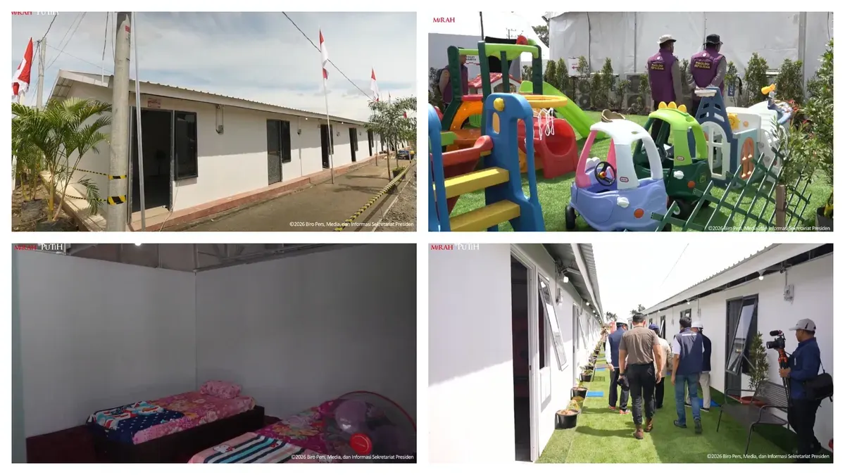 Melihat Hunian Sementara untuk Korban Bencana di Aceh Tamiang (Sumber: YouTube Sekretariat Presiden)