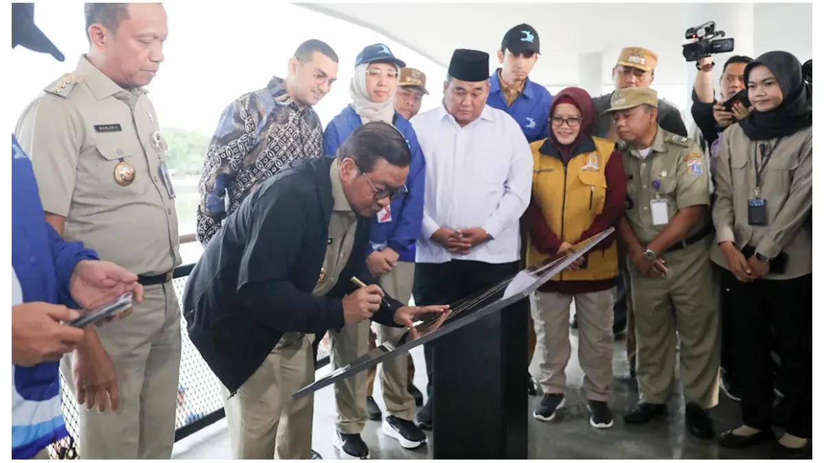 Gubernur DKI Jakarta Pramono Anung Resmikan Waduk Cilangkap Batu Licin (Sumber: beritajakarta.id/ Nugroho Sejati)
