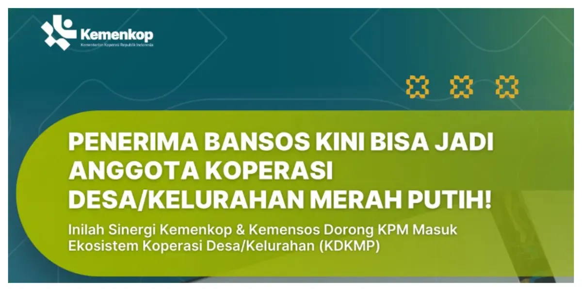Penerima Bansos Bisa jadi Anggota Koperasi Merah Putih (Sumber: Instagram @kemenkop)