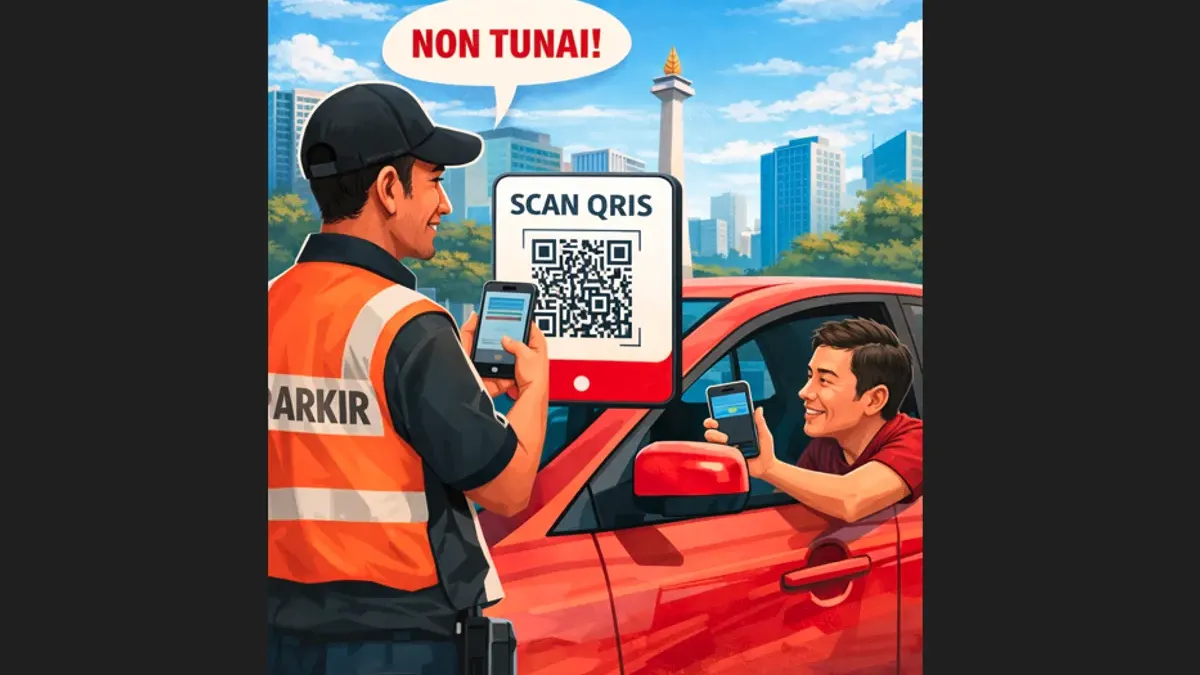 Digitalisasi parkir sebagai upaya meningkatkan pendapatan retribusi sekaligus menekan kebocoran penerimaan daerah. (Sumber: Generate by AI | Foto: Generate by AI)