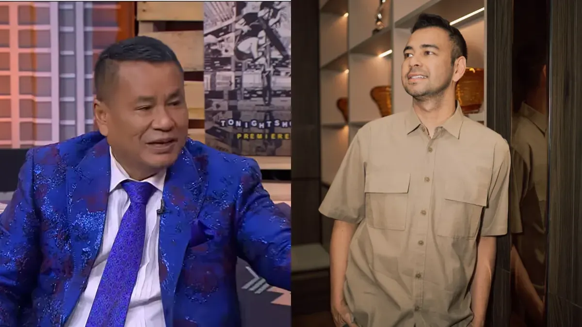 Hotman Paris dan Raffi Ahmad. (Sumber: Instagram.com/@raffinagita1717, youtube.com/@TonightShowNet)