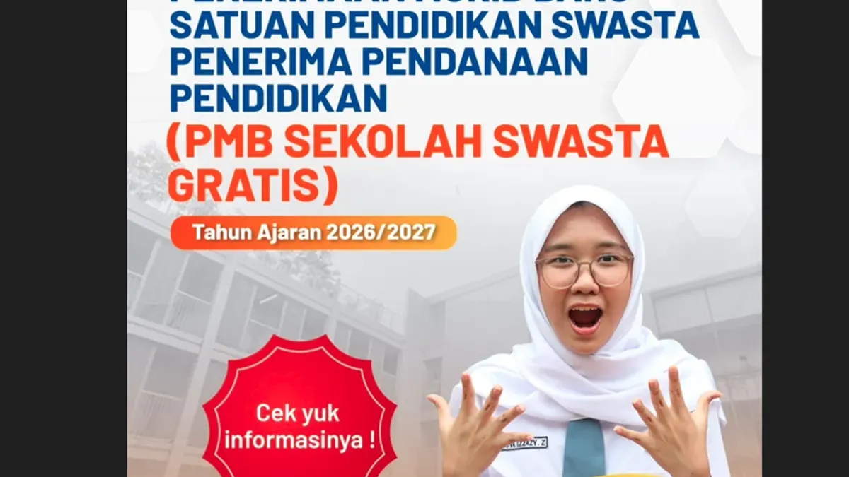 Informasi seputar pendaftaran sekolah swasta gratis Pemprov DKI Jakarta, ketentuan, alur dan cara daftar tahun ajaran 2026/2027. (Sumber: Instagram @disdikdki | Foto: Instagram @disdikdki)