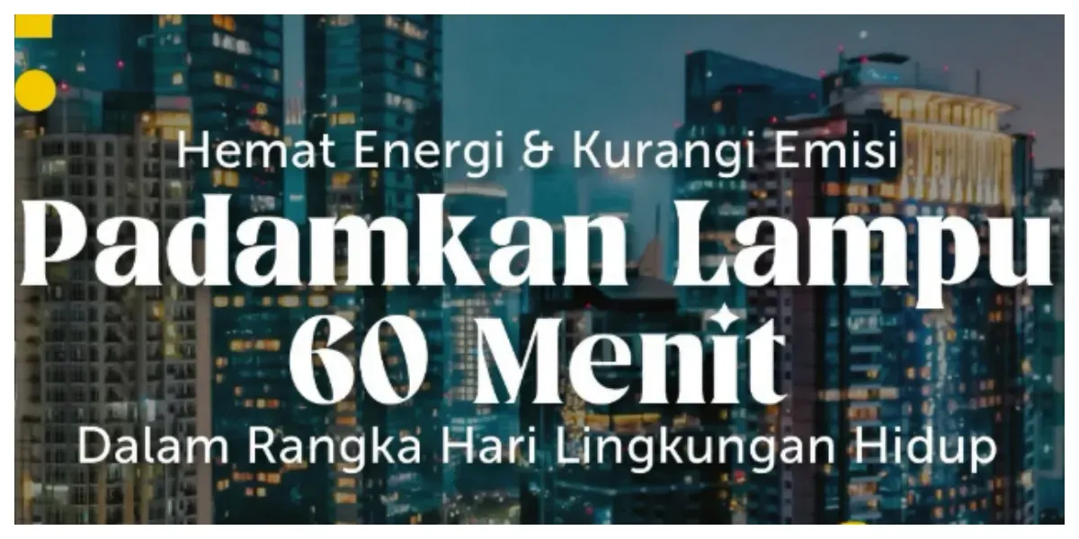 Pemprov DKI Jakarta Ajak Warga Padamkan Lampu Selama 1 Jam Sabtu 13 Juni 2026 (Sumber: Instagram @dkijakarta)