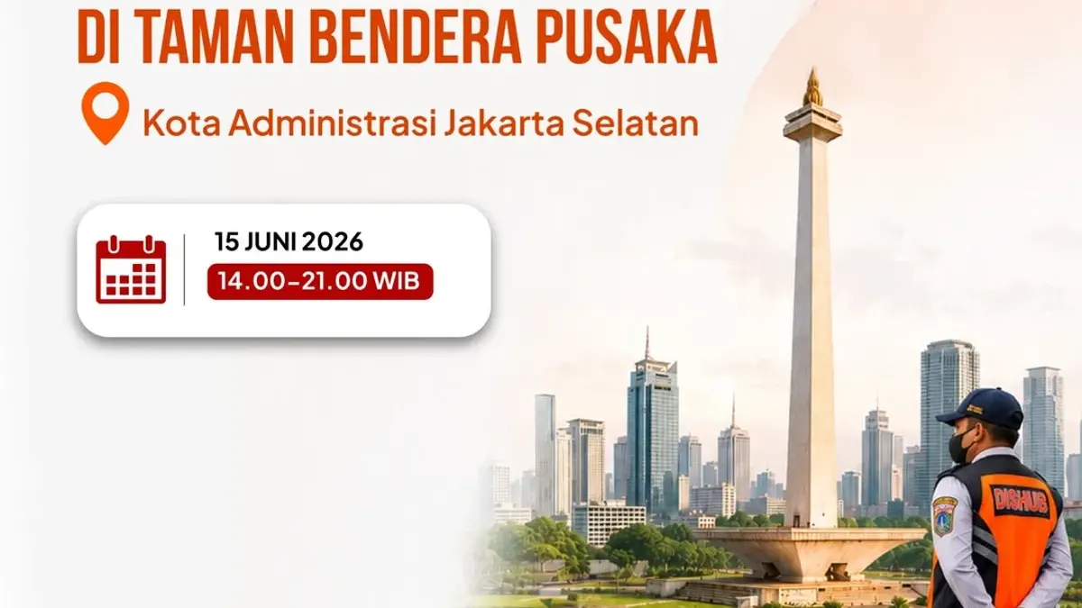 Dishub DKI Jakarta siapkan rekayasa lalu lintas terkait penyelenggaraan Festival Muharram 1448 Hijriah yang digelar di kawasan Kebayoran Baru, Jakarta Selatan, hari ini, Senin (15/6/2026). (Sumber: Instagram @dishubdki | Foto: Instagram @dishubdki)