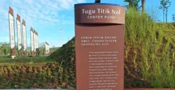 Viral Tulisan Lorem Ipsum Dolor Amet di Tugu Titik Nol IKN, Simak Ini Arti dan Penjelasan dari Otorita