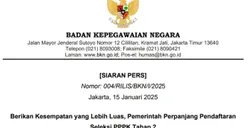 Seleksi Pendaftaran PPPK Tahap 2 Diperpanjang! Tenaga Honorer Segera Daftar Sebelum Tanggal Ini!