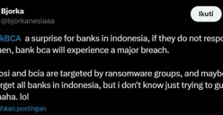 Hacker Bjorka Ungkap Jutaan Database Nasabah Bank BCA Diduga Jadi Target Ransomware