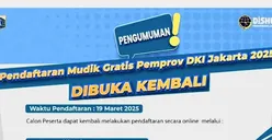War Tiket Mudik Gratis Ronde Kedua Pemprov Jakarta Dibuka Besok! Peluang Idul Fitri di Kampung Halaman Kembali Datang